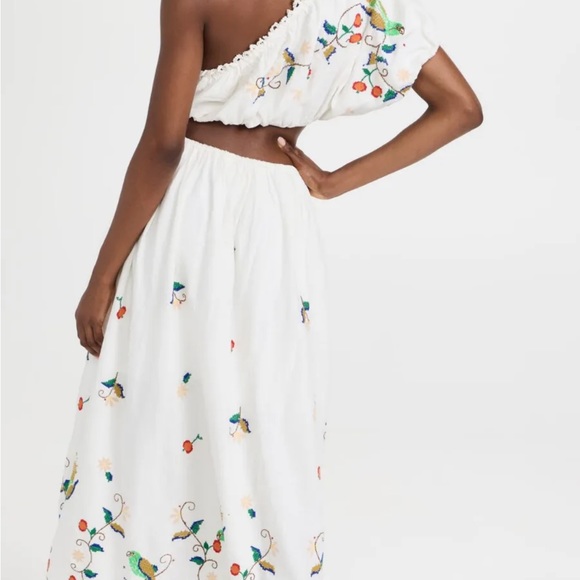 NWT Farm Rio Pitanga One-Shoulder Cut-Out Maxi Dress in Off-White - Size Large - Picture 5 of 8